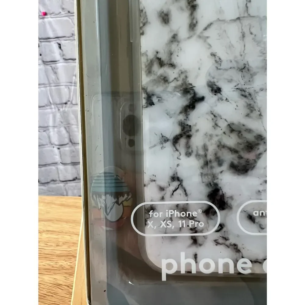 Heyday Black Marble Apple iPhone X, XS, 11Pro Hard Phone Case Rubber Bumper NIB